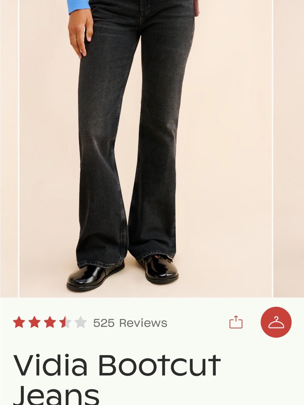 Citizens Of Humanity -Vidia- Black Wash Bootcut Jeans